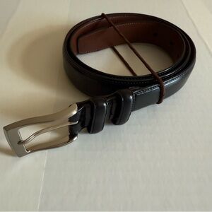 Perry Ellis Portfolio Men's Black Genuine Leather Belt Size 34/35